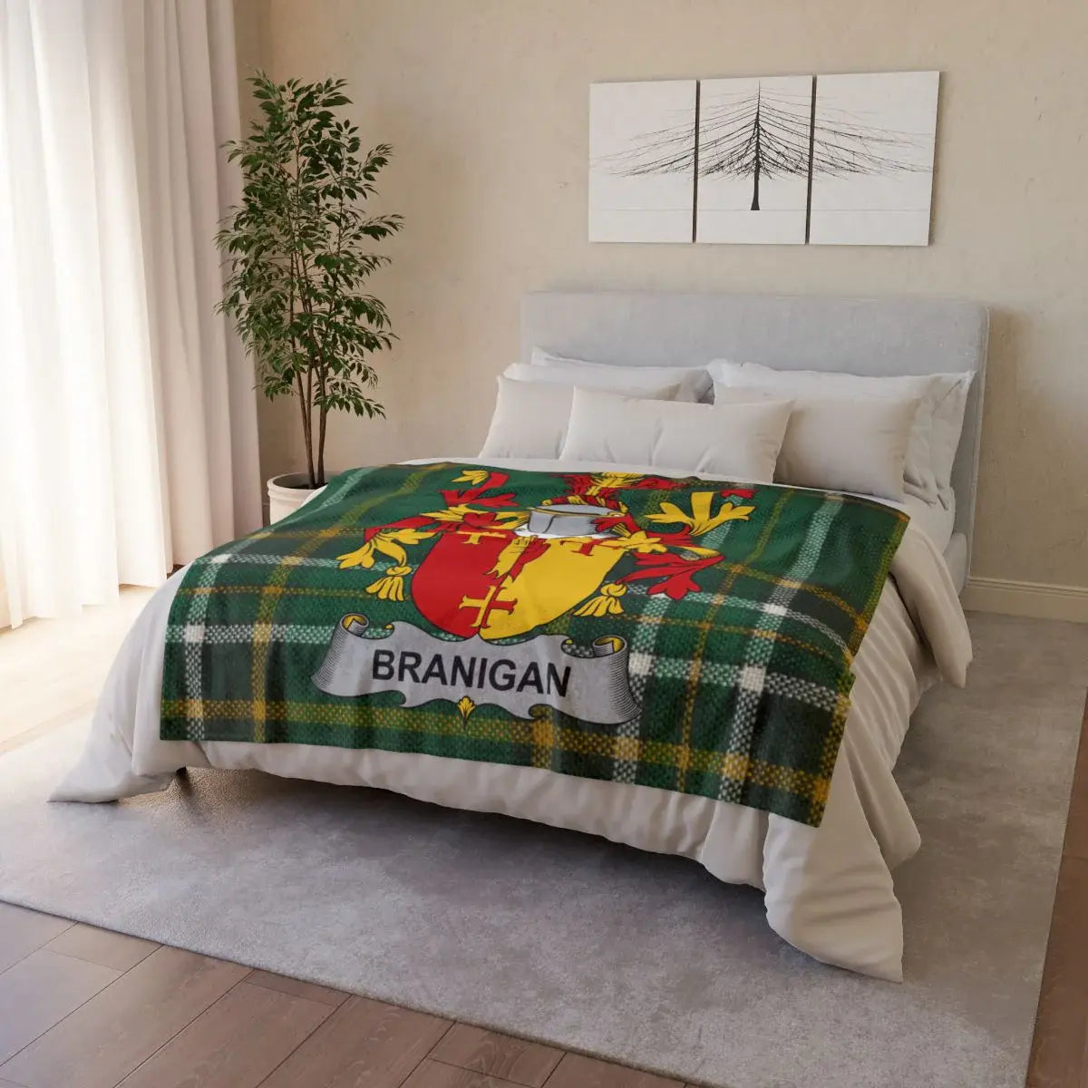 Custom Family Crest with Surname Blanket Product