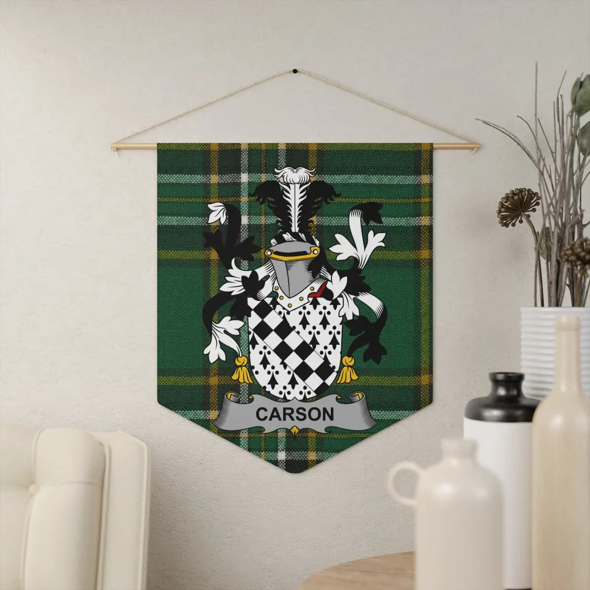 Personalized Family Crest Tartan Wall Hanging product type