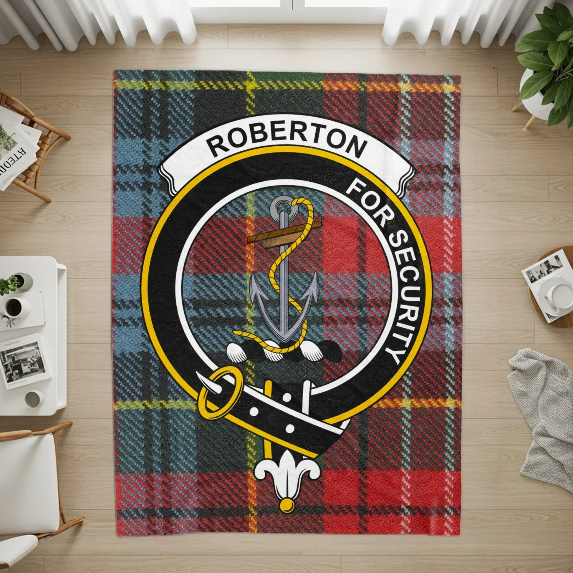 For Security Roberton Anchored Plaid Blanket product type