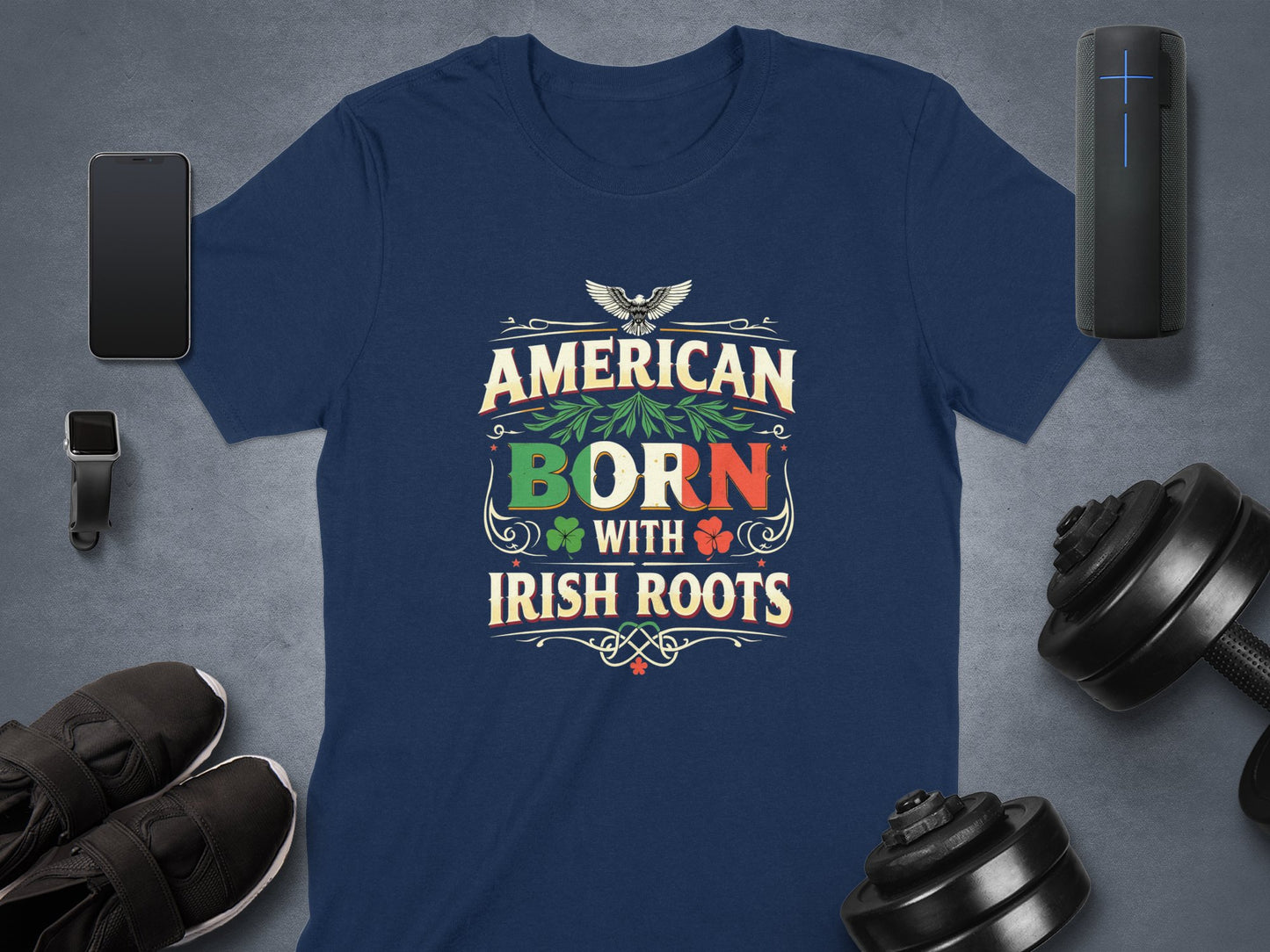 Celebrate Heritage with American Born Irish Roots T-Shirt - Living Stone Gifts