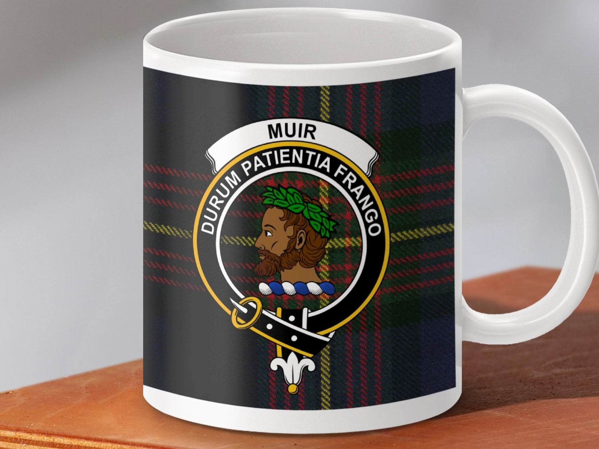 Muir Coat of Arms Clan Crest Plaid Pattern Mug product