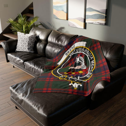 Skene Clan Tartan Blanket – Scottish Crest Throw