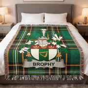 Brophy Irish Woven Blanket | Upper Ossory Family Crest Throw