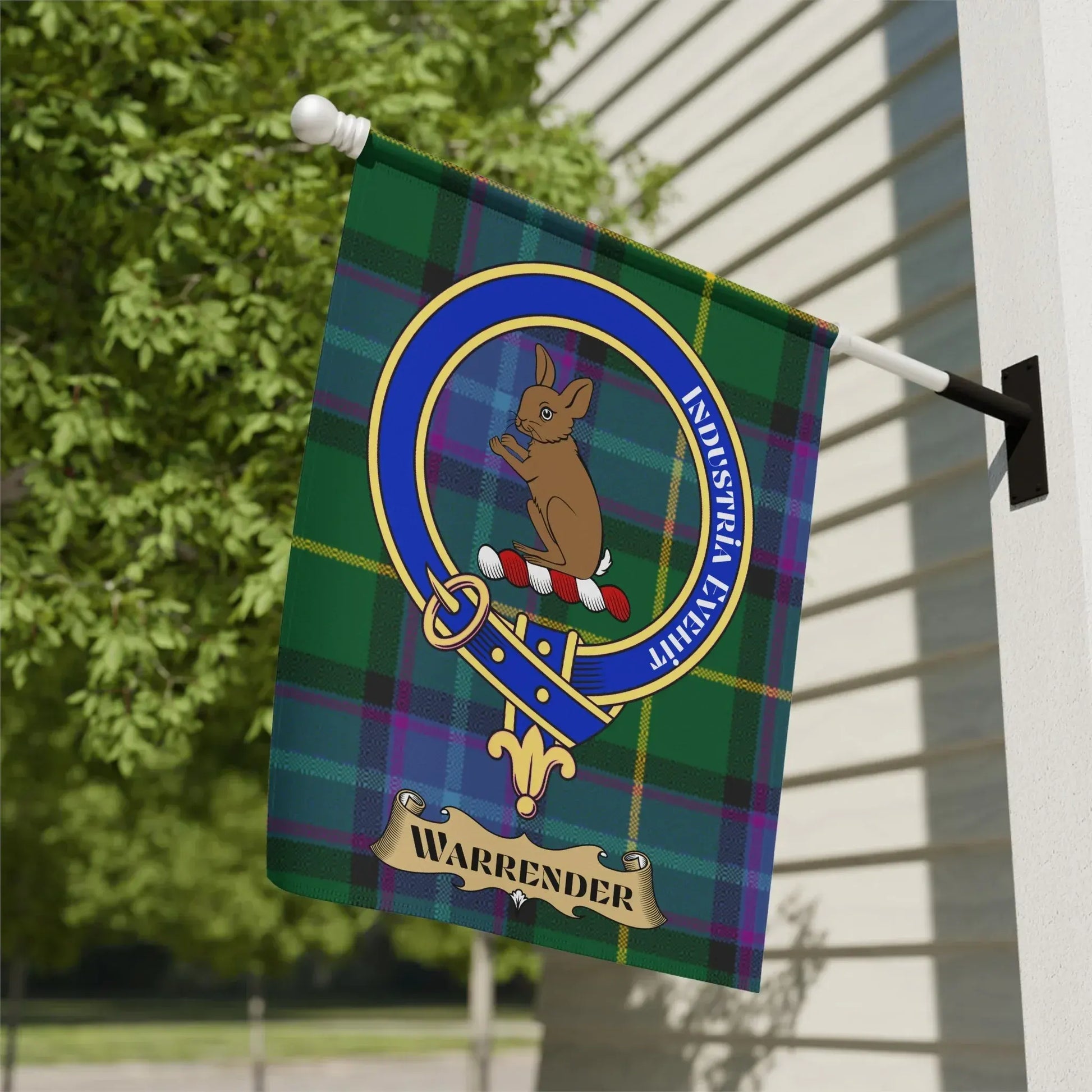 Clan Warrender Tartan Personalized Flag product