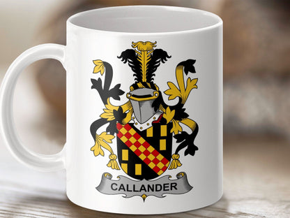 Callander Surname Irish Family Crest Heritage Design mug - Celtic Ancestry Gifts