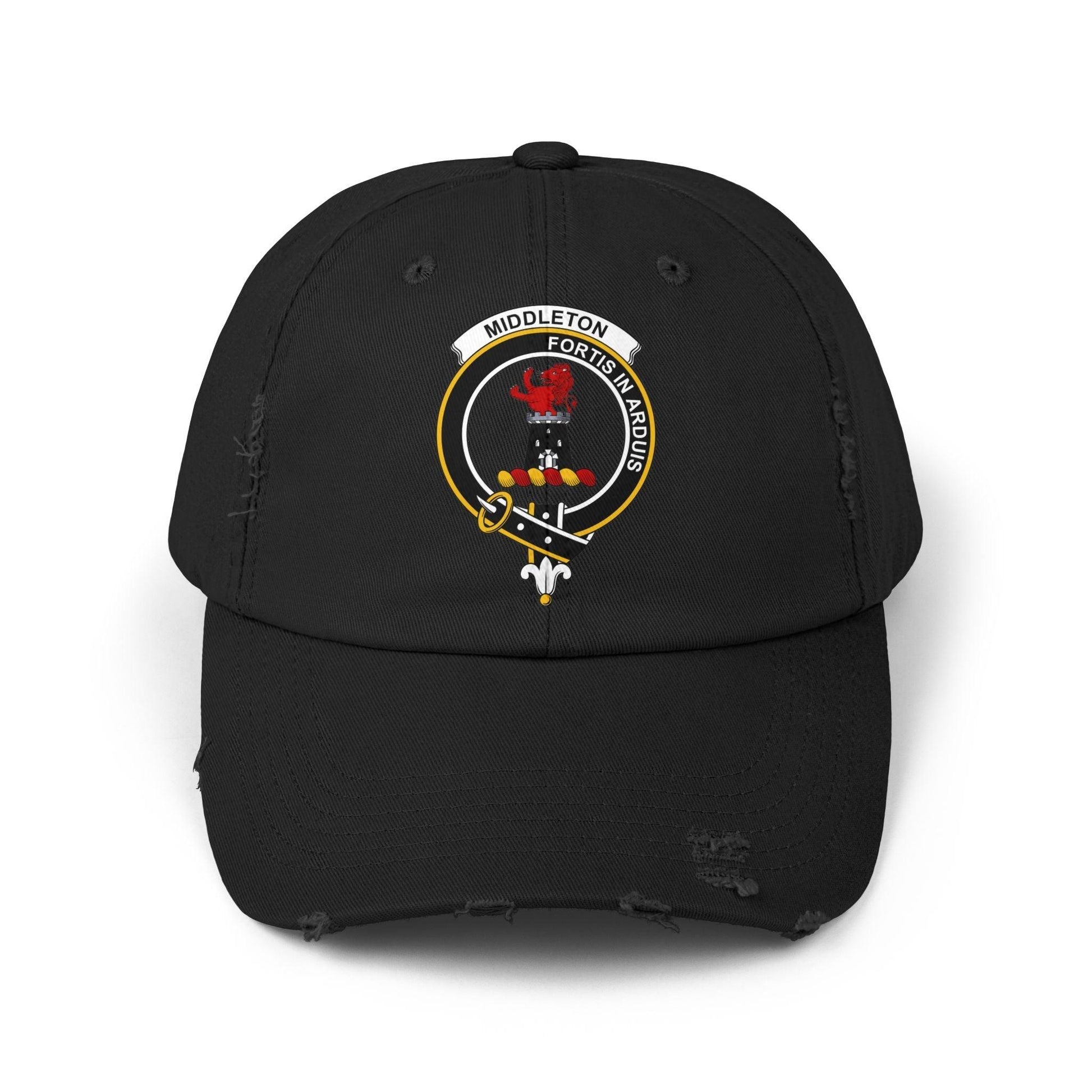 Middleton Clan Crest Scottish Distressed Baseball Cap - Celtic Ancestry Gifts