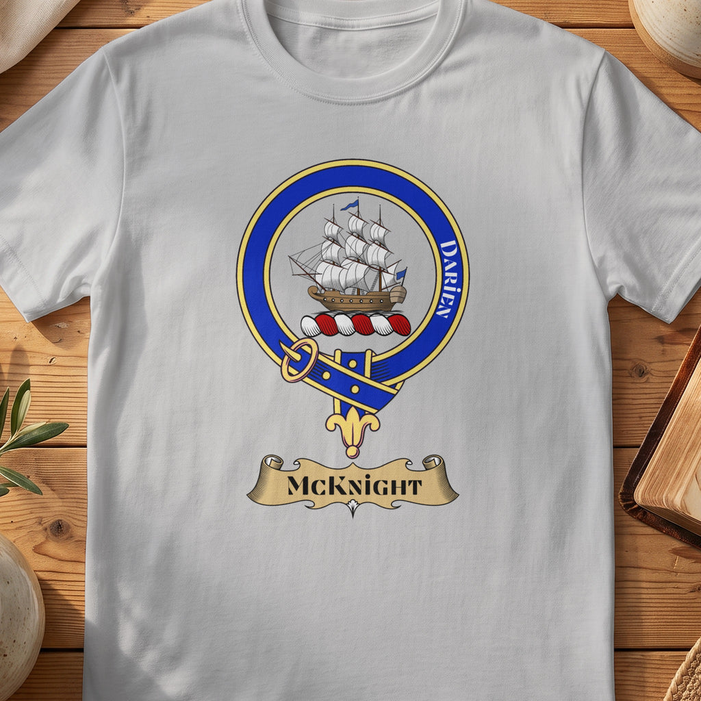 McKnight Scottish clan crest T-shirt in Sport Grey