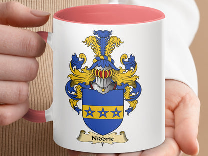 Scottish Clan Niddrie Heraldic Coat of Arms Mug - Living Stone Gifts