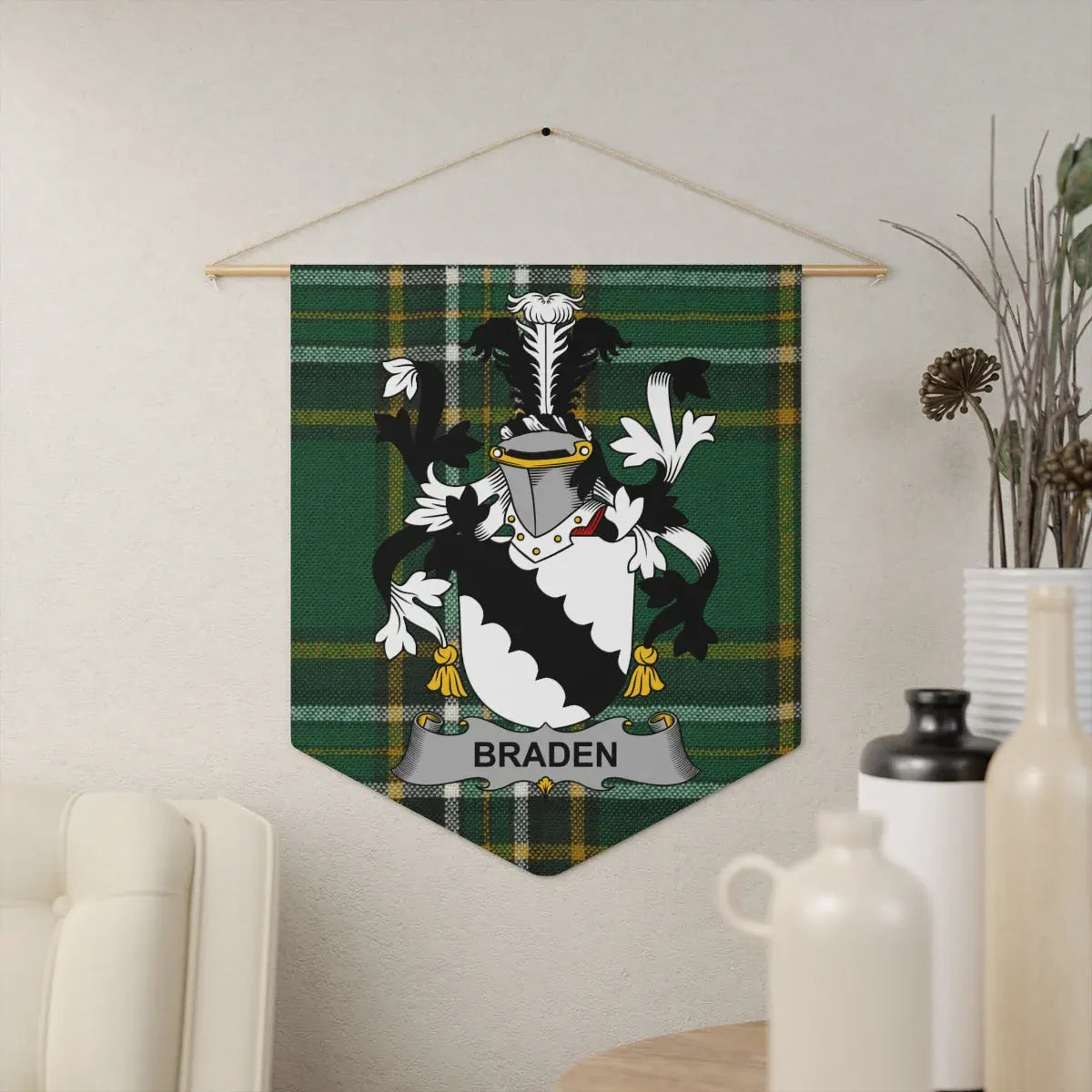 Braden Green Tartan Wall Hanging Personalized product