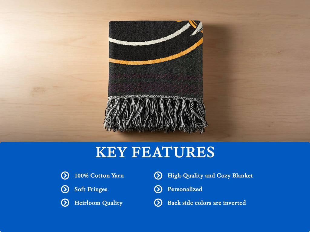 High-Quality Cozy Blanket with Soft Fringes Personalized