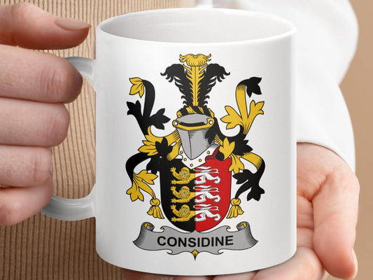 Considine Surname Irish Family Crest Mug - Celtic Ancestry Gifts