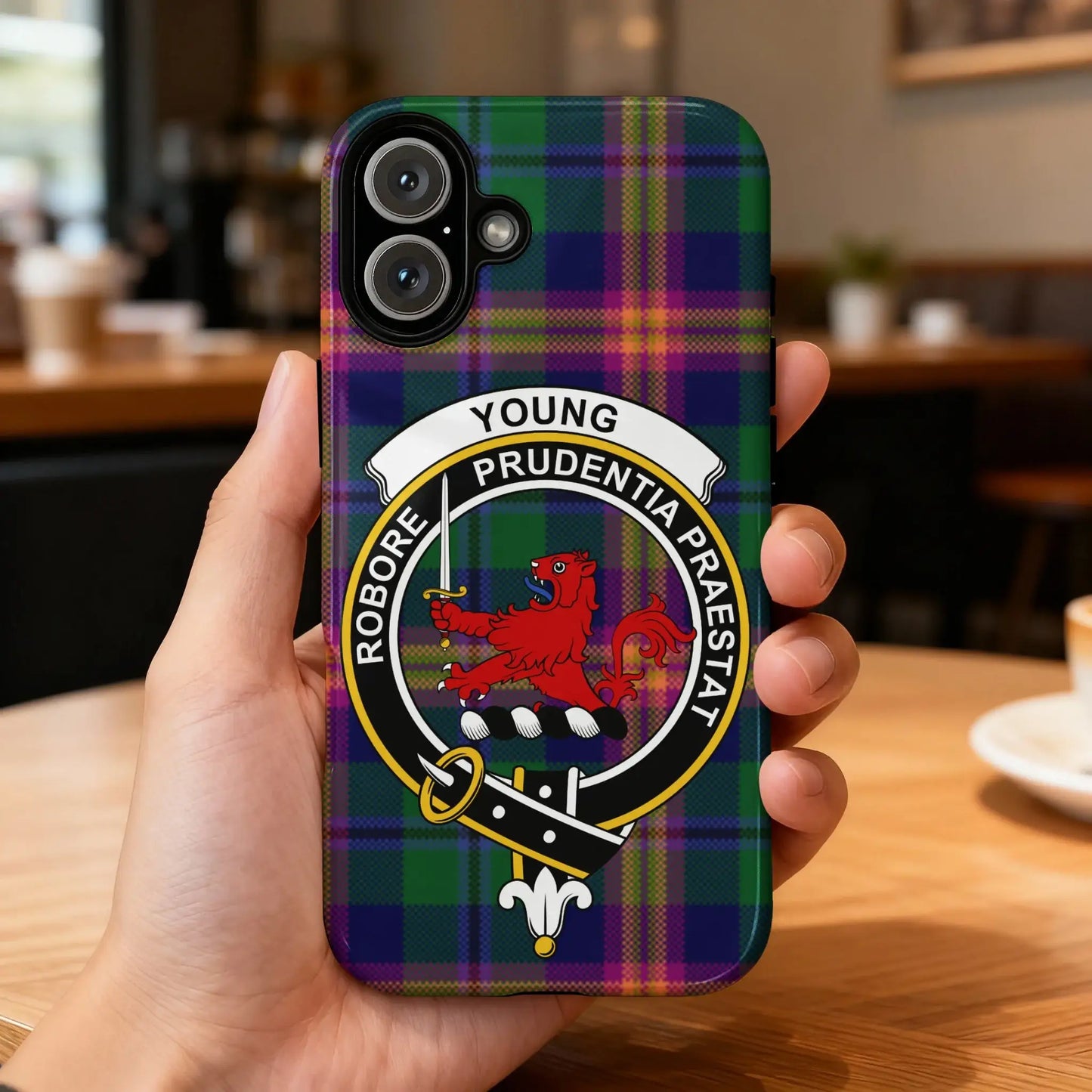 Tartan Young Clan Crest Phone Case for iPhones