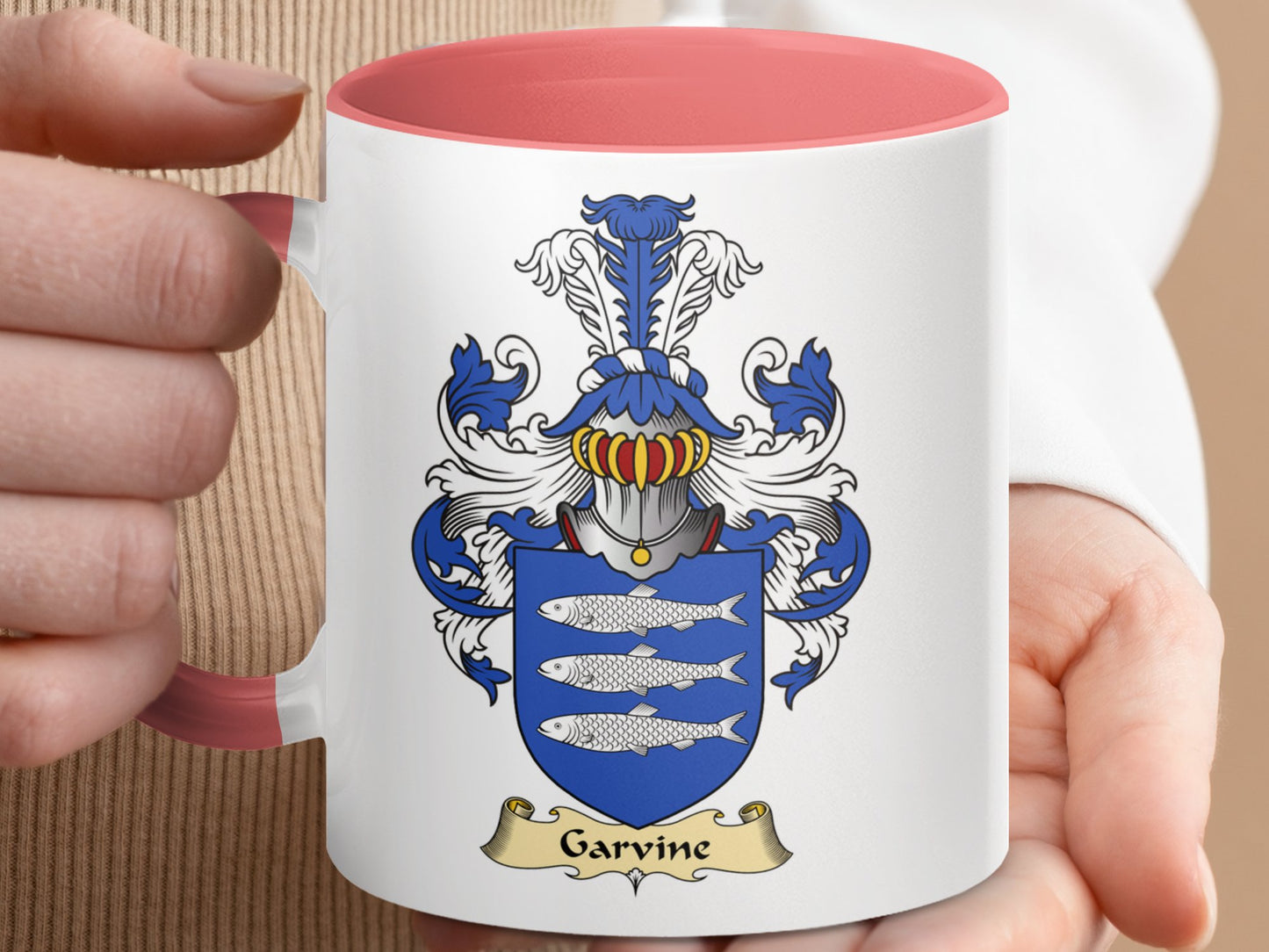 Clan Garmine Scottish Coat of Arms Accent Coffee Mug - Living Stone Gifts