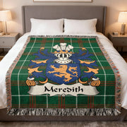 Meredith Welsh Family Crest Woven Blanket | Heirloom Tartan Gift