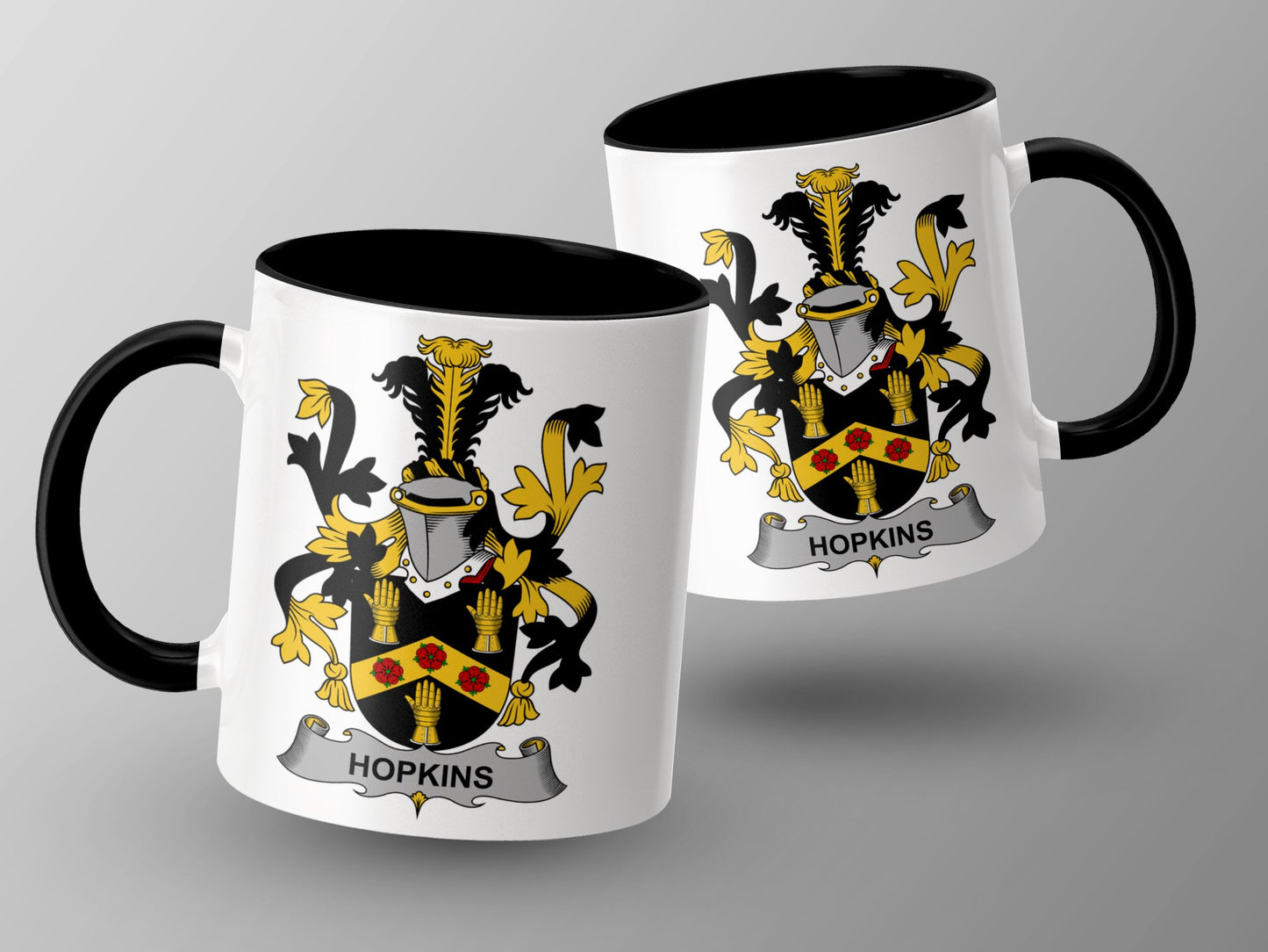 Hopkins Family Crest Coffee Mug - Living Stone Gifts