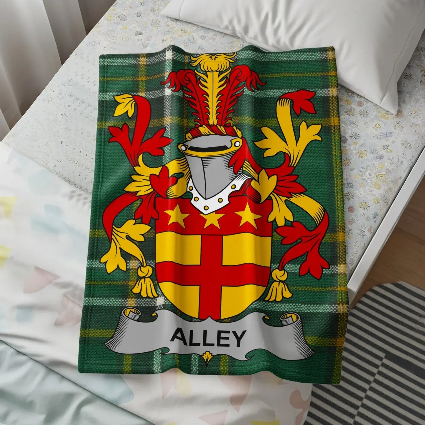 Customizable Family Crest Blanket Personalized product type