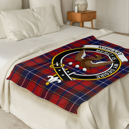 Scottish Clan Wishart Tartan Throw Blanket - Living Stone Gifts