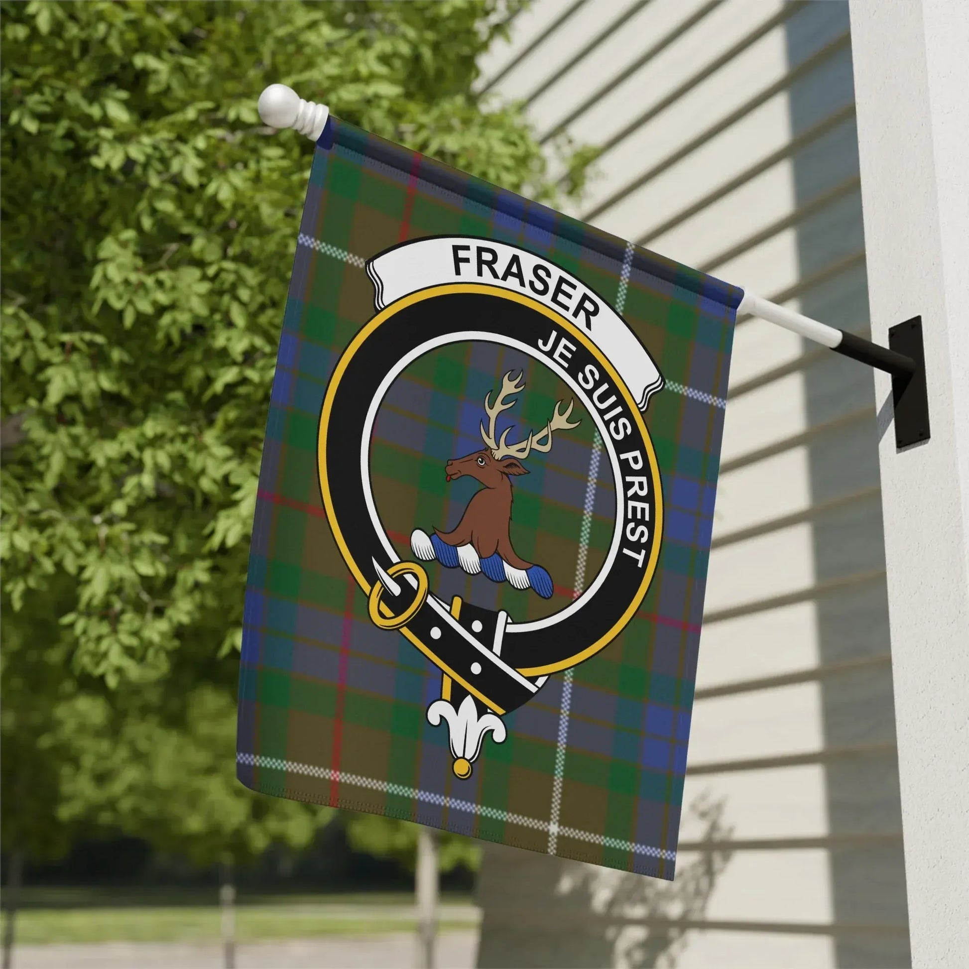 Fraser Je Suis Prest Clan Crest House Flag product
