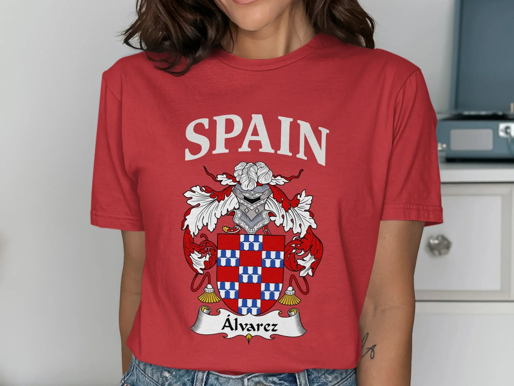 Spain Alvarez Family Crest Graphic T-Shirt product