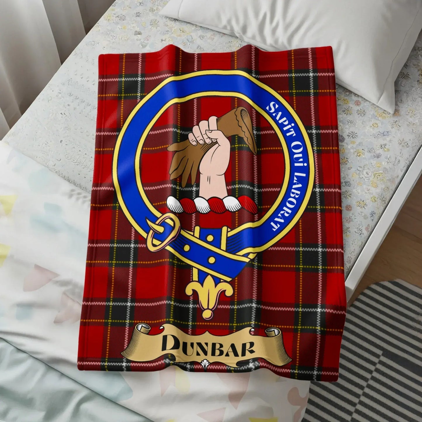 Dunbar Clan Crest Tartan Blanket Home Decor product type