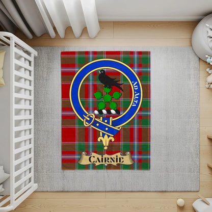 Cairnie Coat of Arms with Clan Tartan Area Rug product