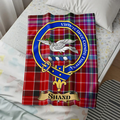 Shand Scottish Clan Crest Tartan Blanket product