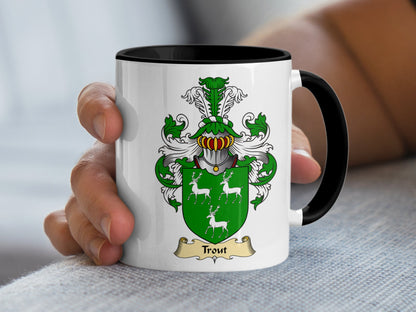 Clan Trout Scottish Coat of Arms Mug - Living Stone Gifts