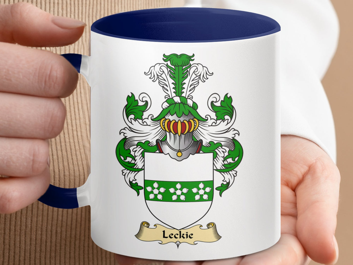 Clan Leckie Scottish Clan Surname Coat of Arms Mug - Living Stone Gifts