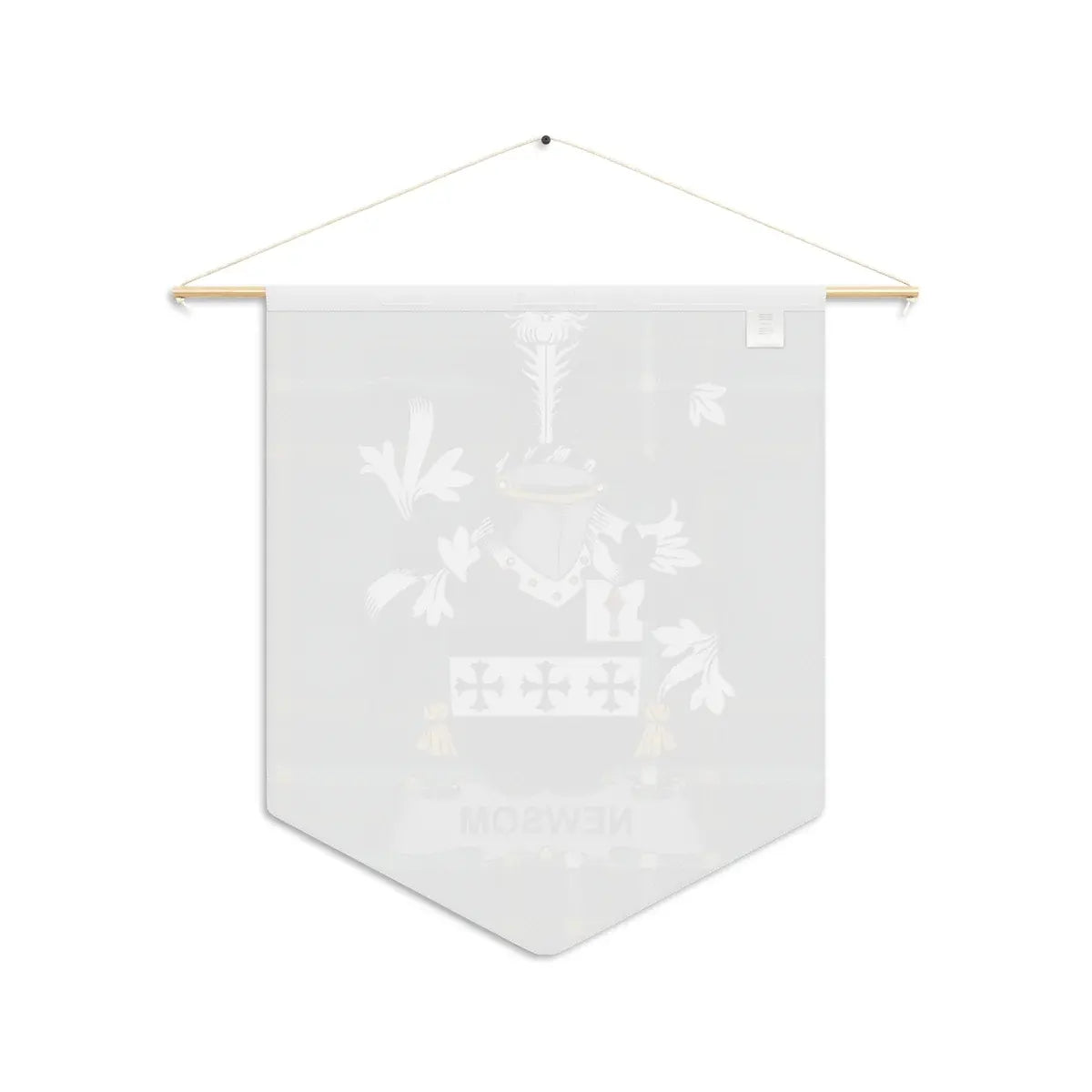 Custom heraldic design with shield and helmet wall banner product