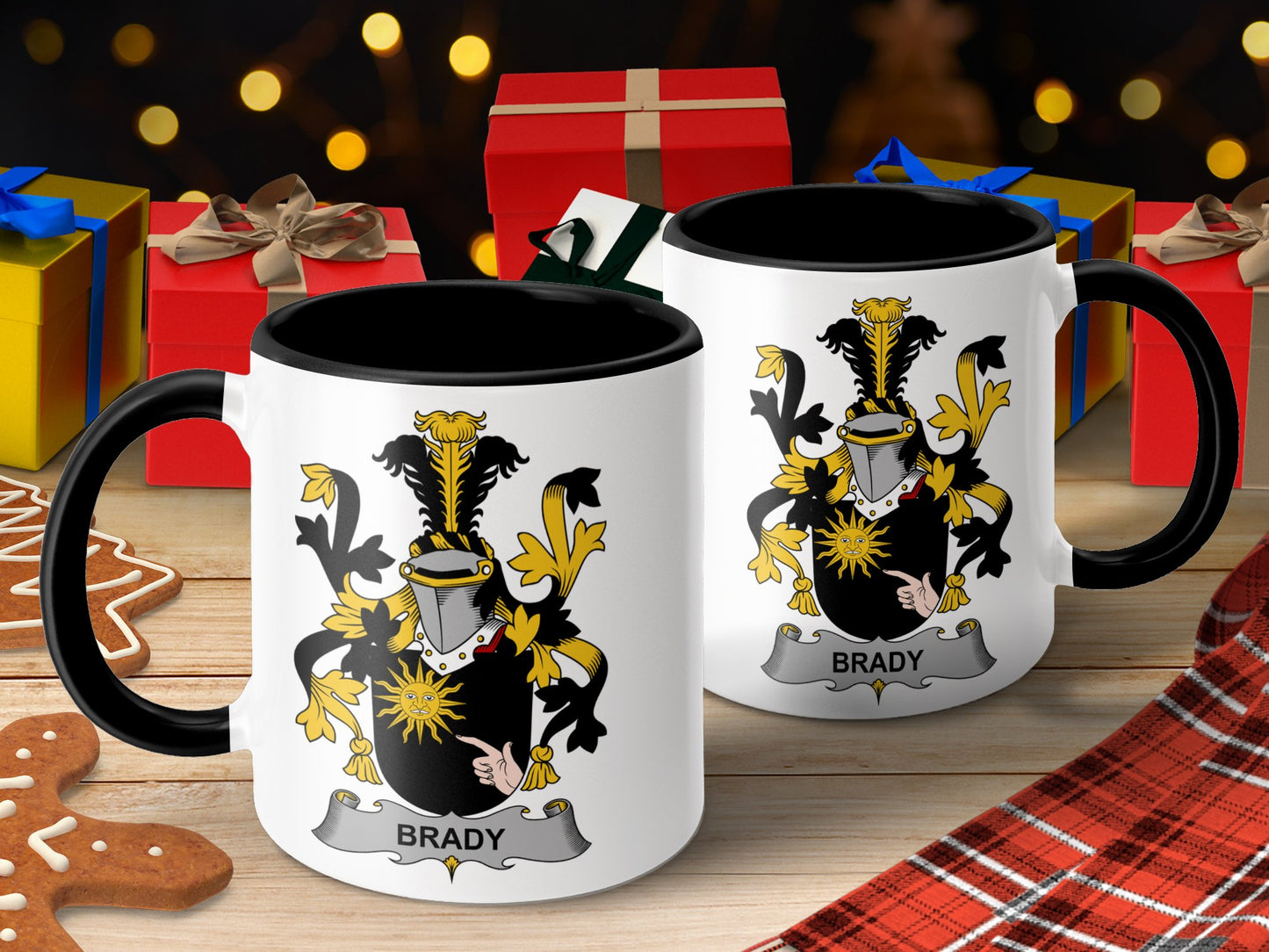 Brady Irish Family Coat of Arms Ceramic Coffee Mug - Living Stone Gifts