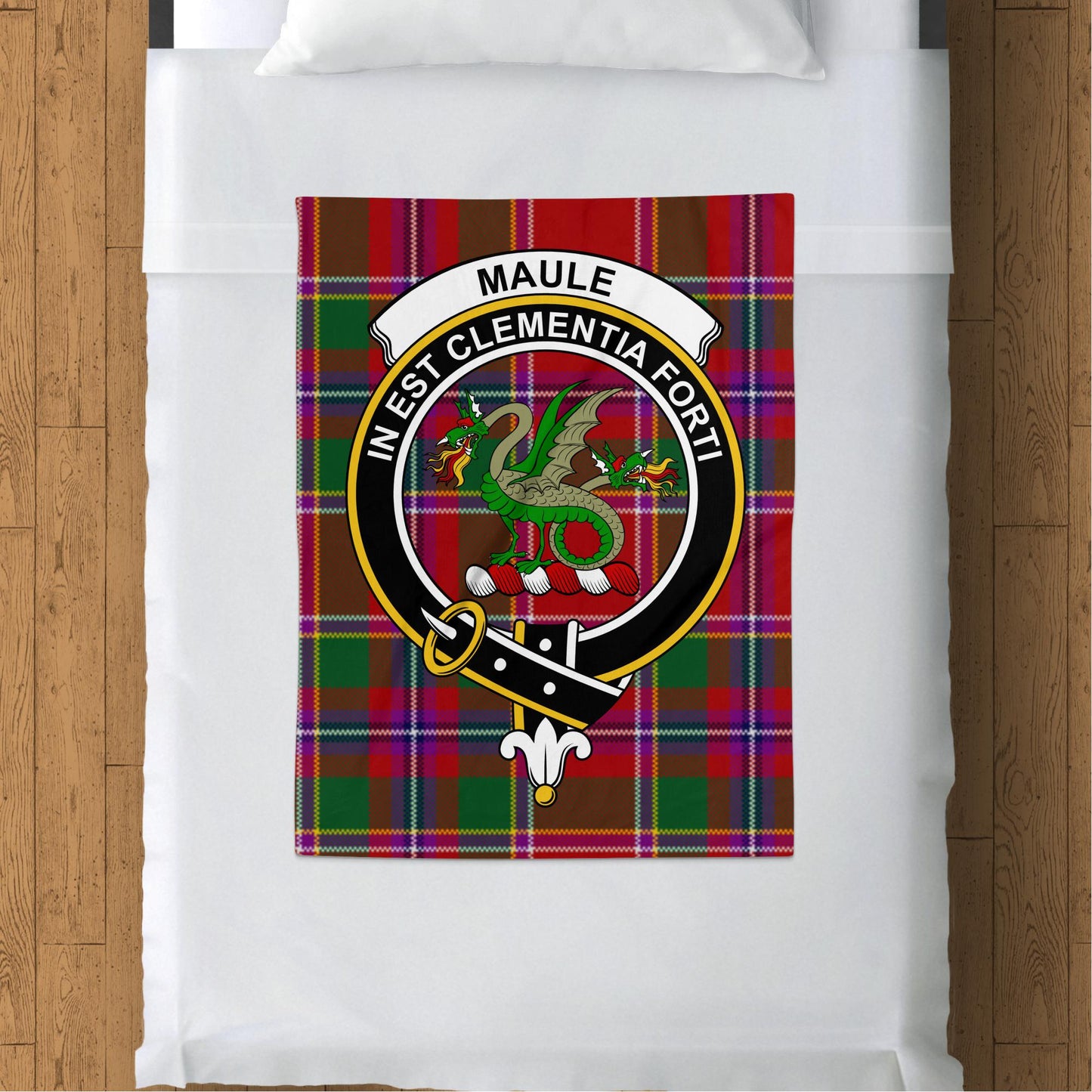 Scottish Clan Maule Tartan Throw Blanket - Living Stone Gifts