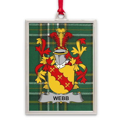 Webb Coat of Arms Plaid Background Ornament product