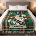 Carolan Heraldry Green Plaid Tartan Woven Blanket product type