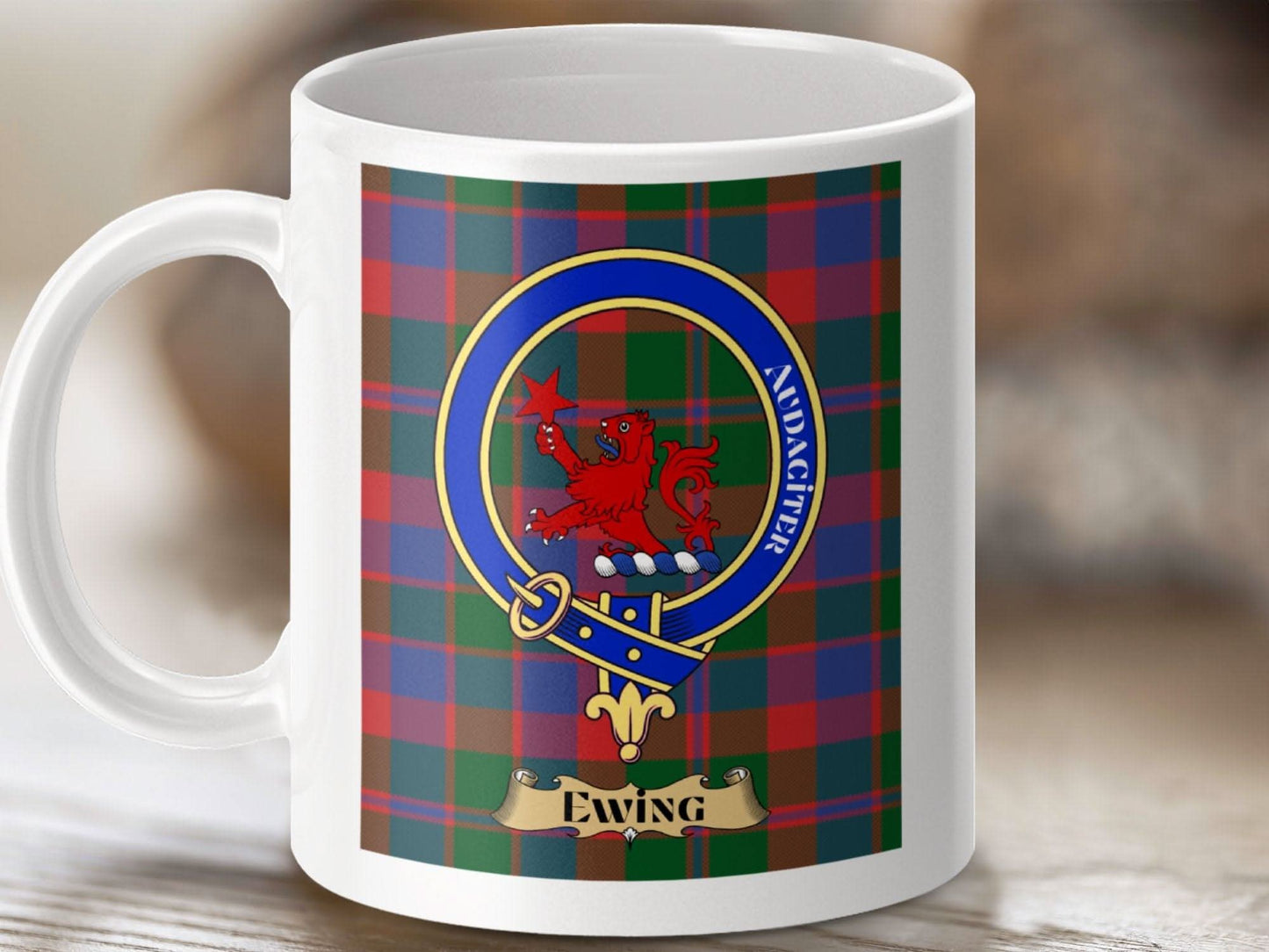Scottish Clan Ewing Tartan Pattern Mug product