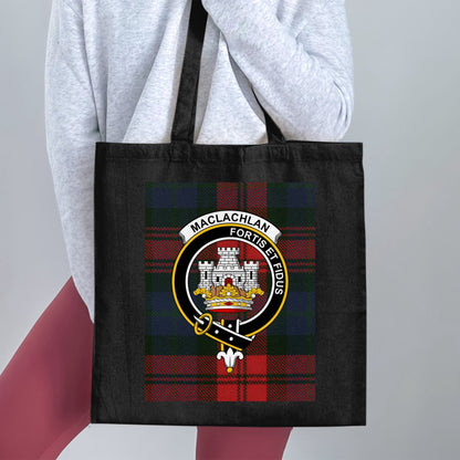 Clan MacLachlan Scottish Crest Tartan Tote Bag - Living Stone Gifts