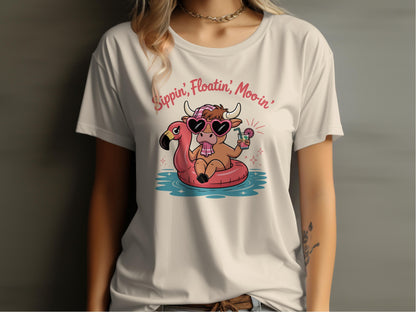 Sippin Floatin Moo-in Graphic T-Shirt for women product