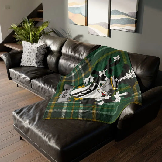 Cartoon Character Green Plaid Cozy Sofa Throw product