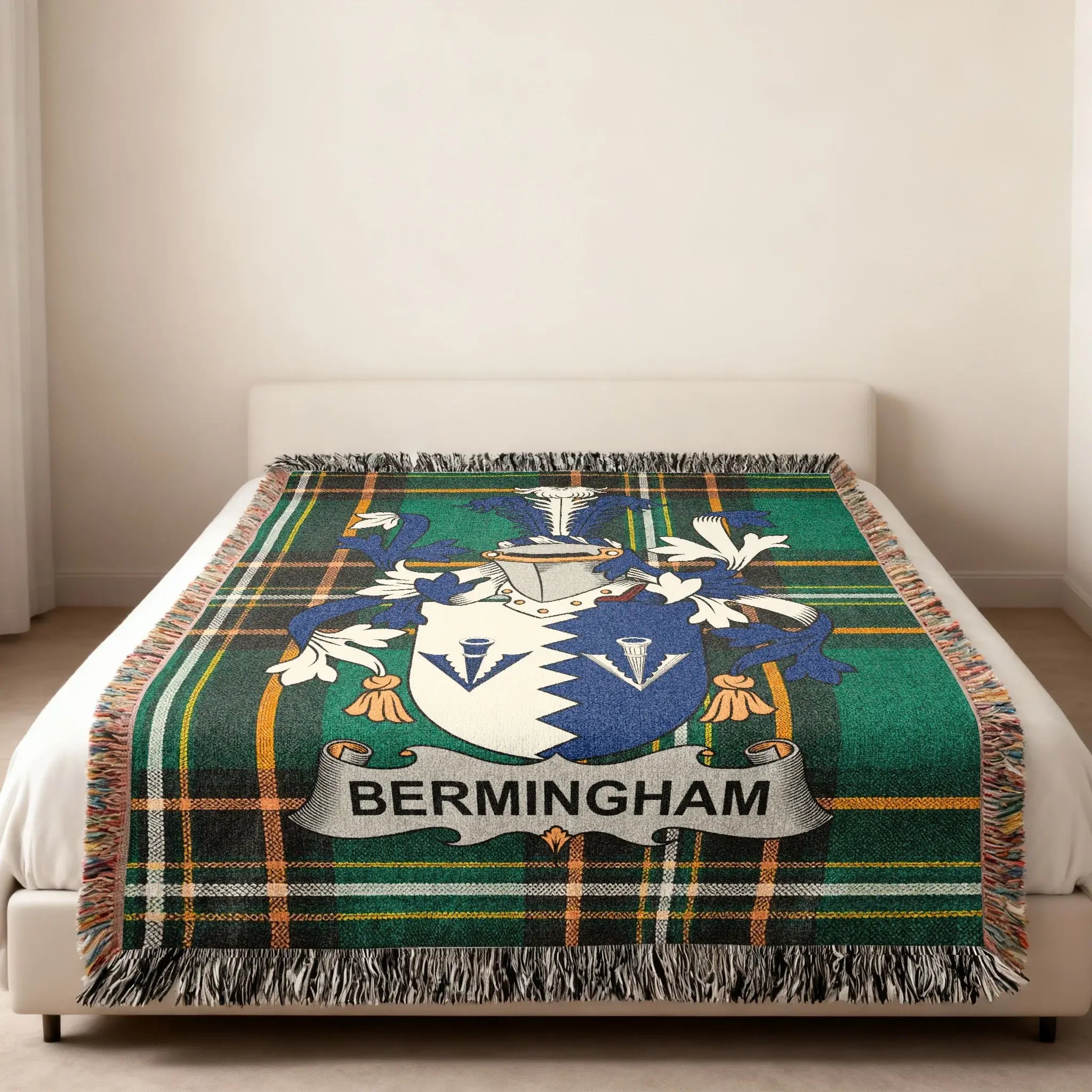 Bermingham Heritage Tartan Family Crest Green product type