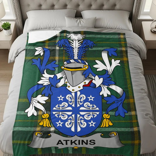 Colorful Heraldic Crest Design Family Blanket product