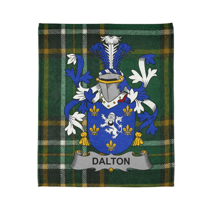 Dalton Family Crest Green Tartan Pattern Blanket product
