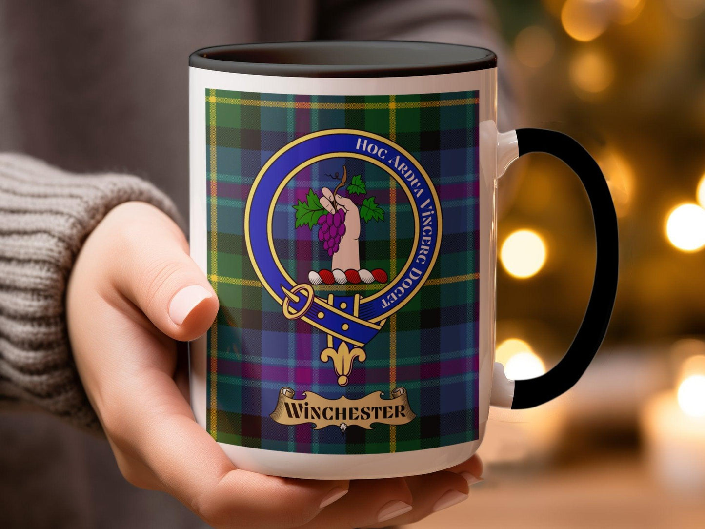 Winchester Scottish Clan Crest Tartan Pattern Mug - Living Stone Gifts