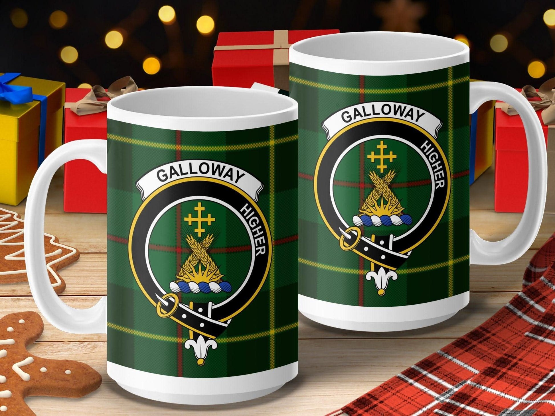 Galloway Higher Clan Crest Tartan Mug Unique Gift product type