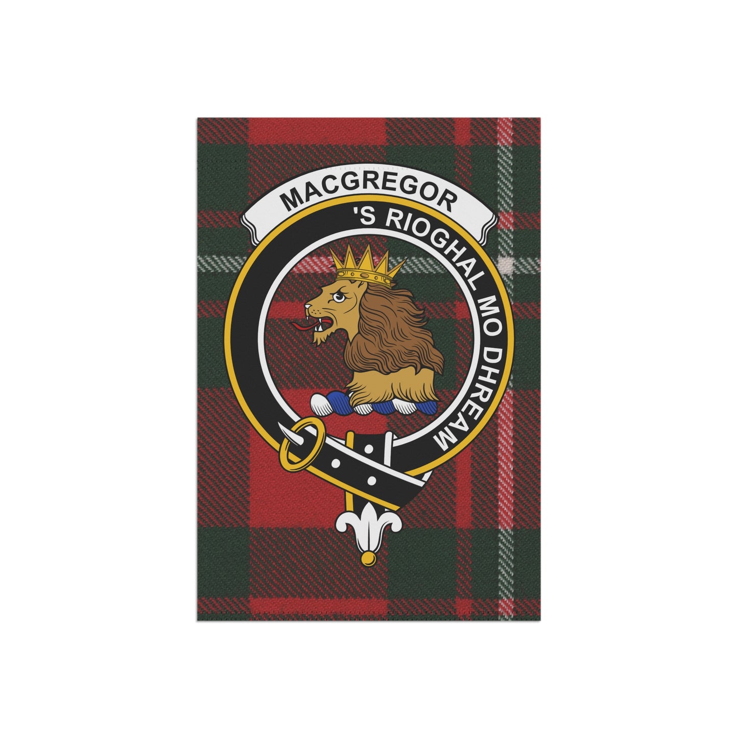 MacGregor Clan Scottish Tartan Crest Garden Flag