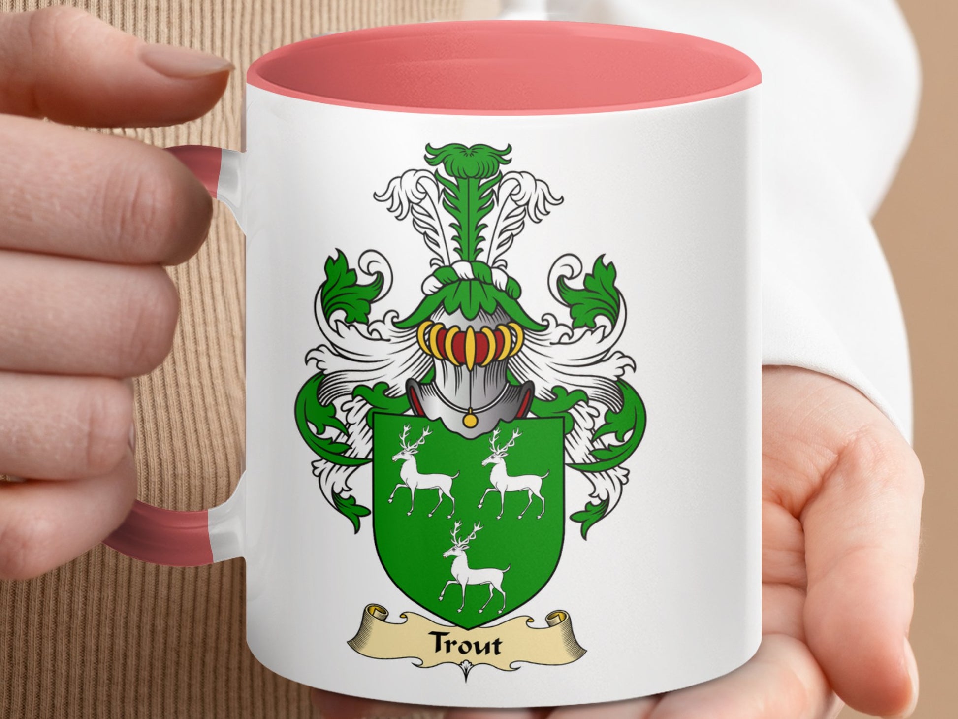 Clan Trout Scottish Coat of Arms Mug - Living Stone Gifts