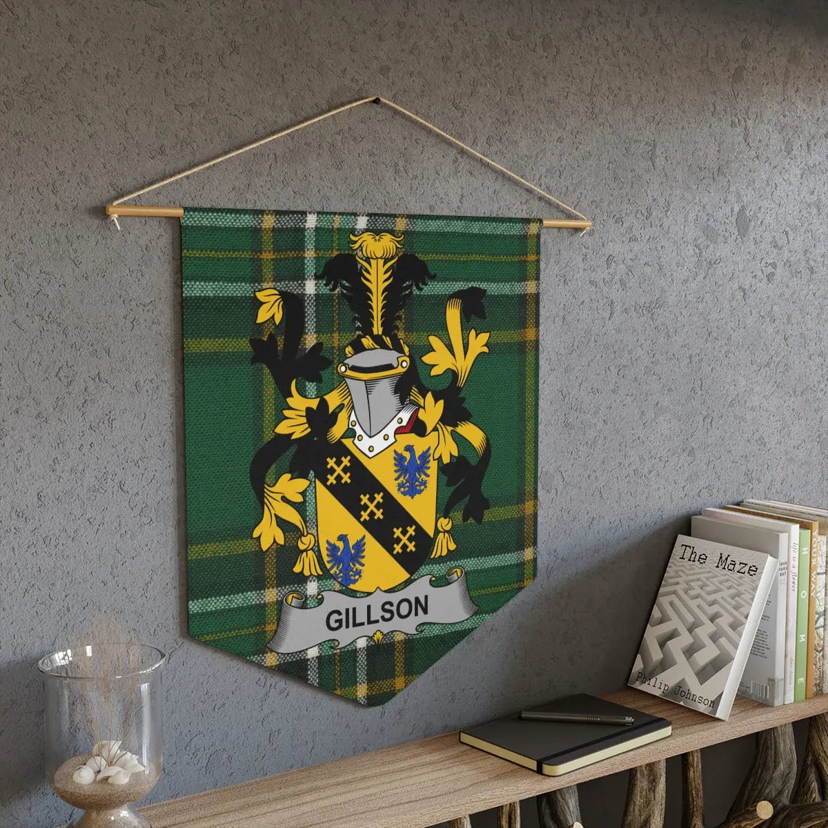 Personalized Family Crest Tapestry Wall Hanging product
