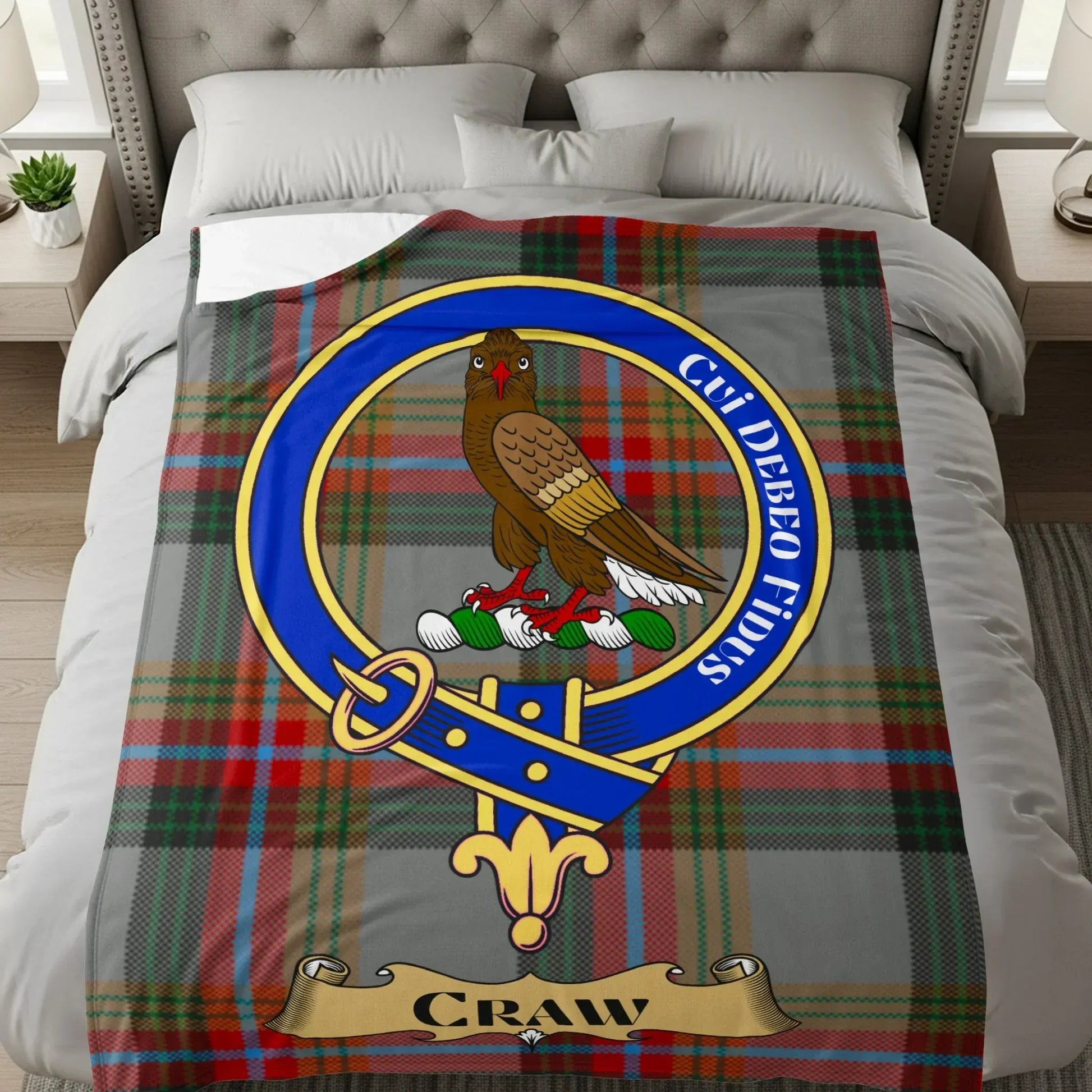 Clan Crest Tartan Blanket with Scottish Family Product
