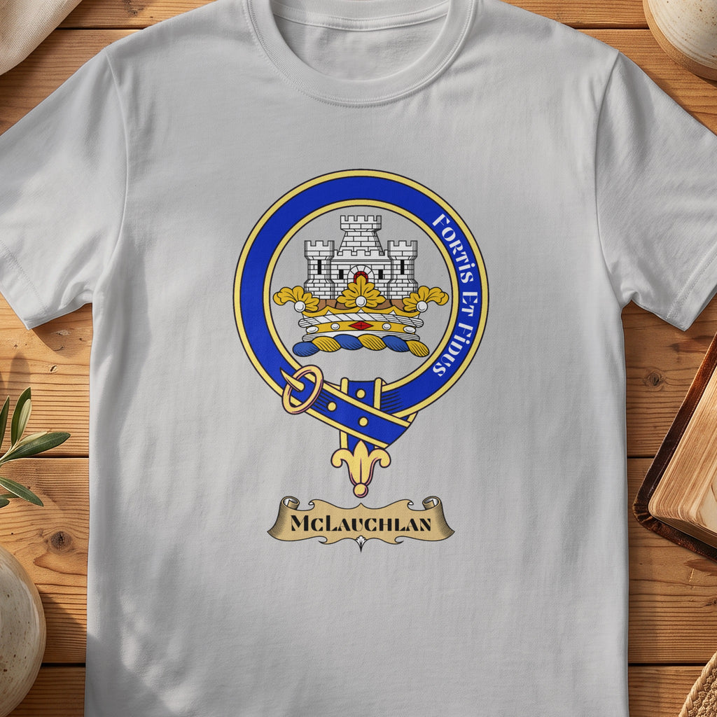 McLauchlan Scottish clan crest T-shirt in Sport Grey