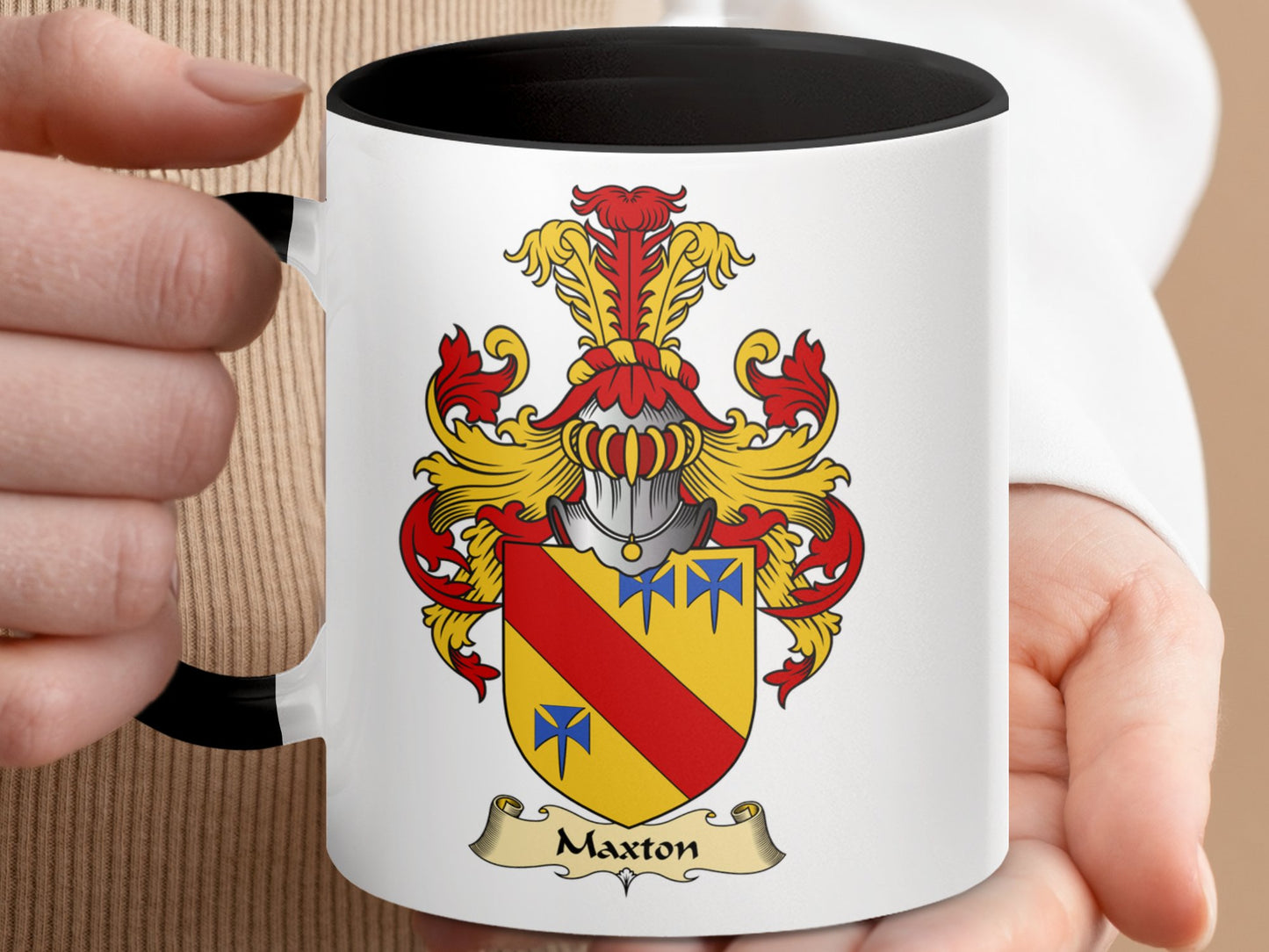 Maxton Scottish Clan Surname Coat of Arms Mug - Living Stone Gifts