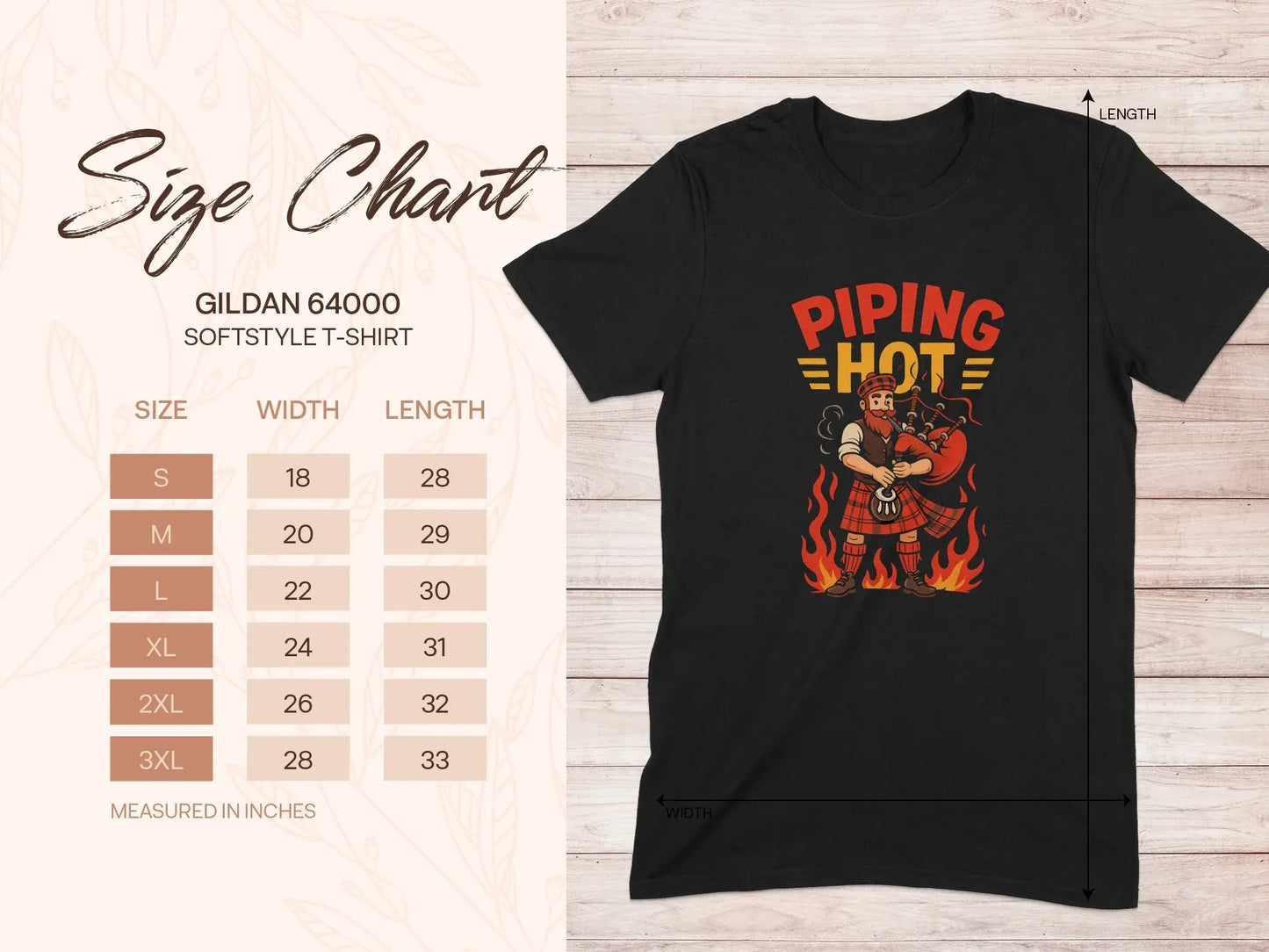 Piping Hot Firefighter Design Black T-shirt product