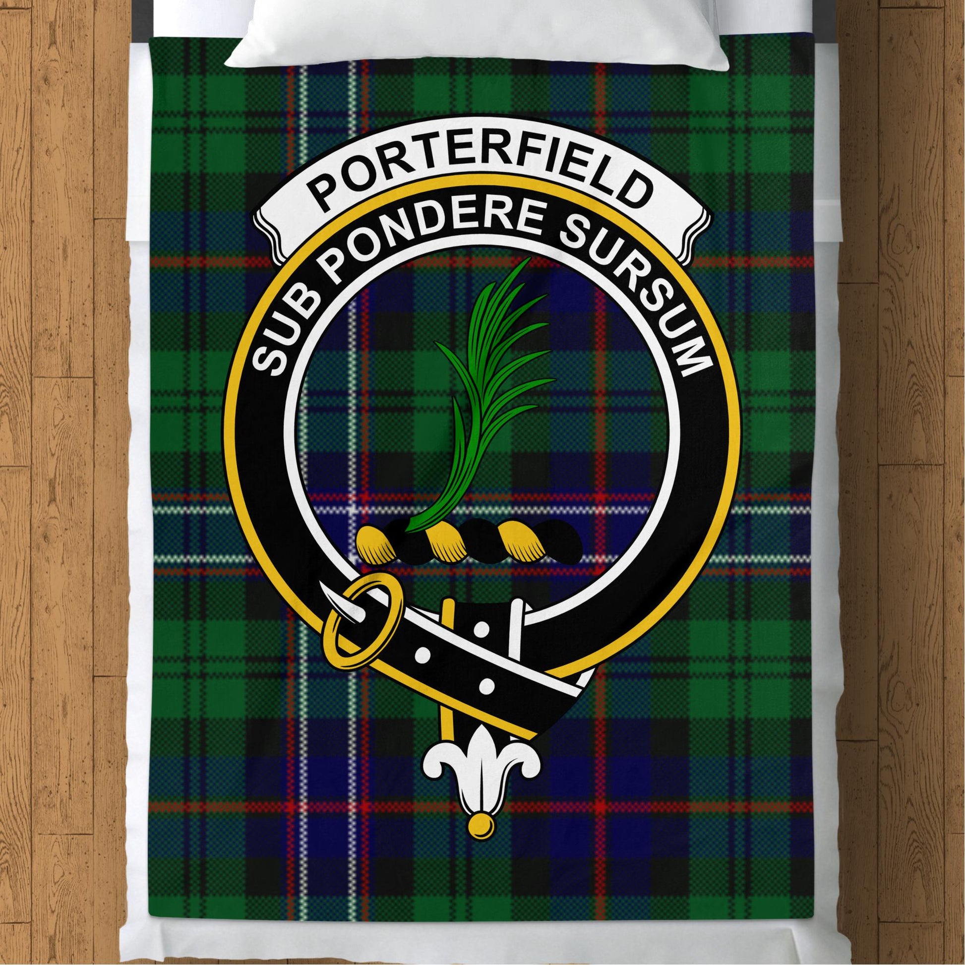 Scottish Clan Porterfield Tartan Throw Blanket - Living Stone Gifts